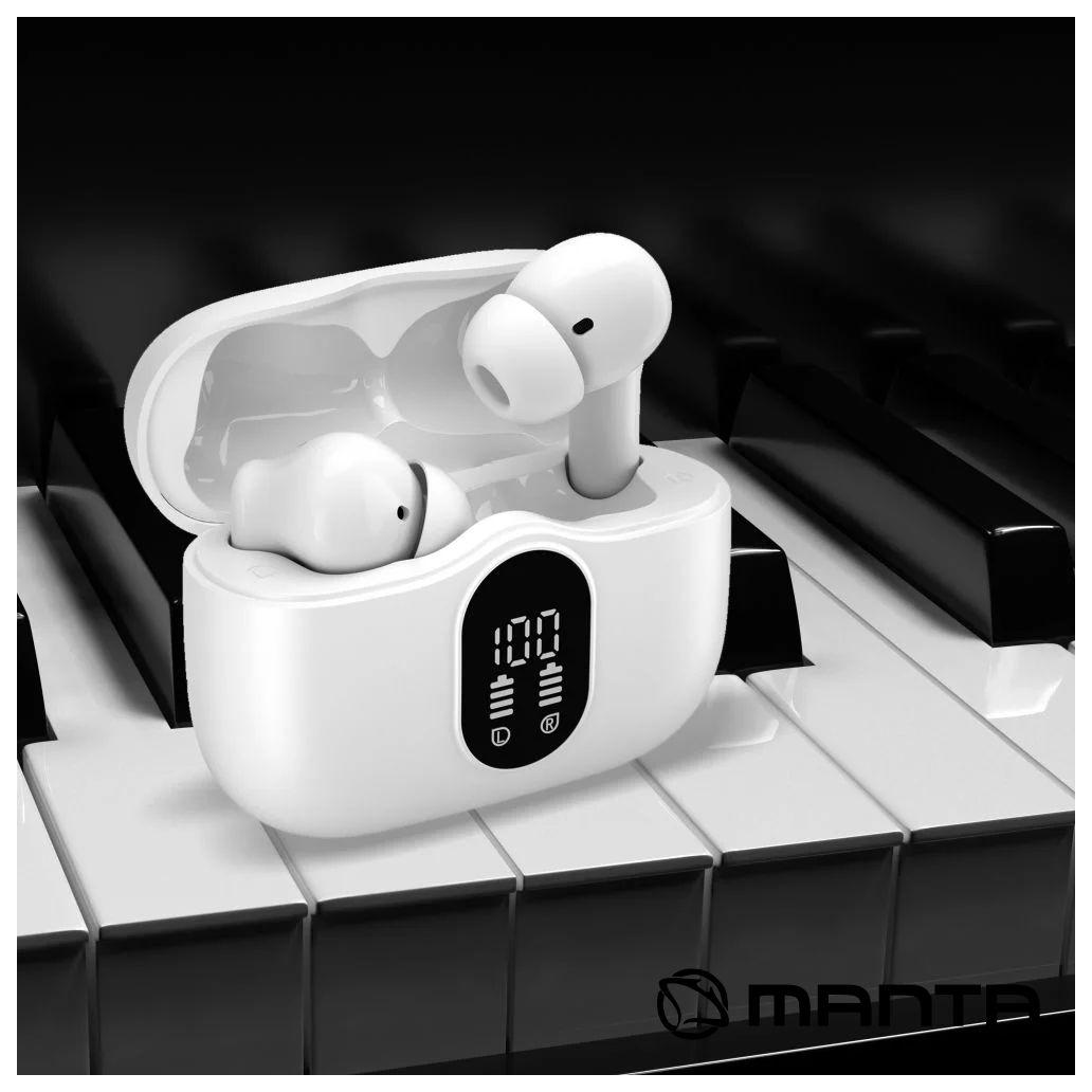 Auriculares Earbuds TWS Bluetooth C/ Display ANC/ENC Manta