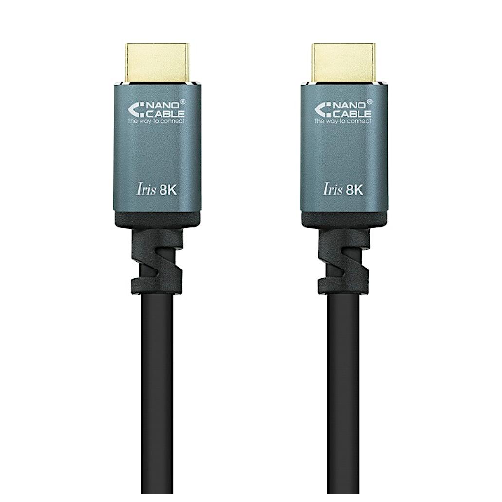 Cabo HDMI 2.1 Nanocable IRIS 8K 10m Preto