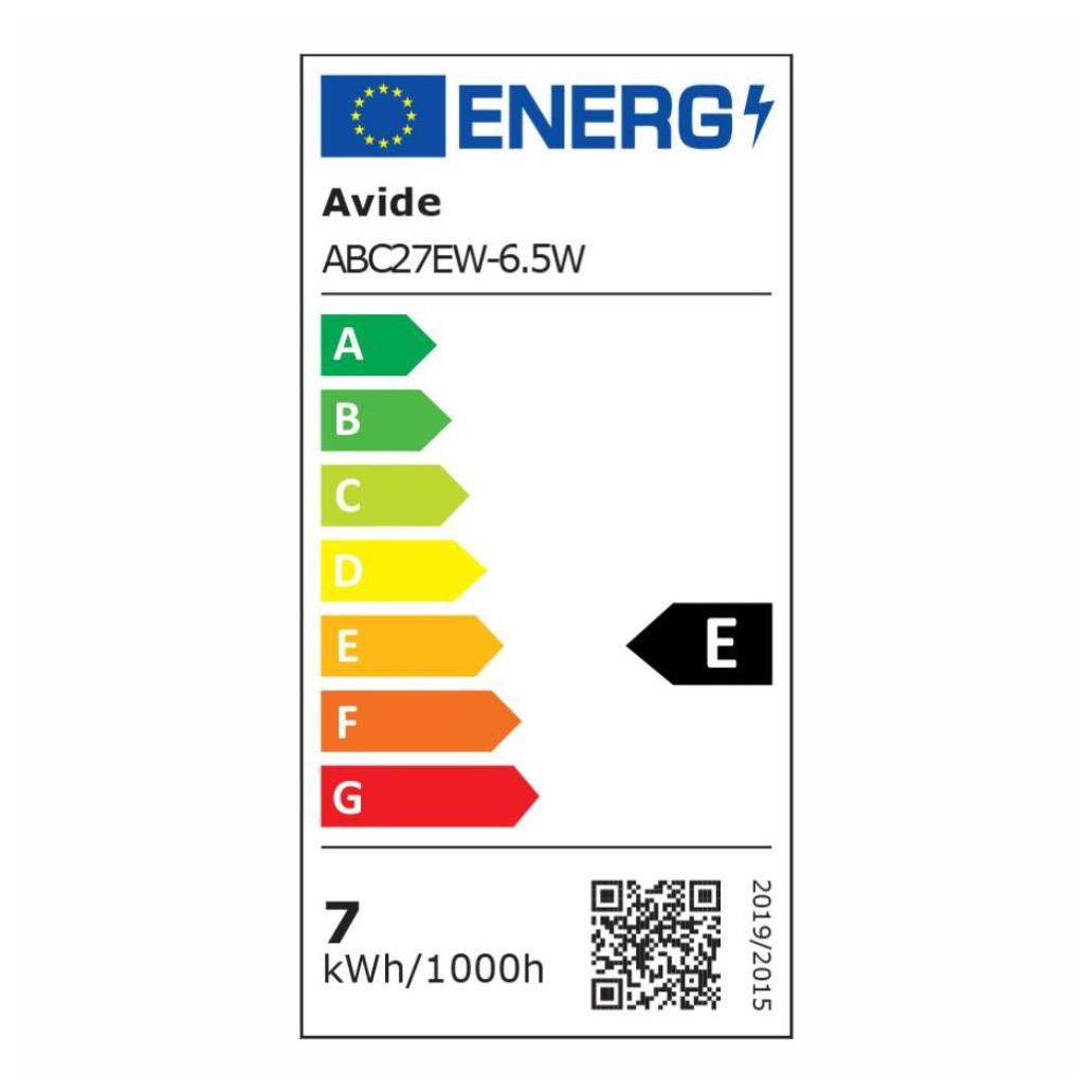 Lâmpada LED E27 Vela 6.5W 230V 2700K 806lm AVIDE