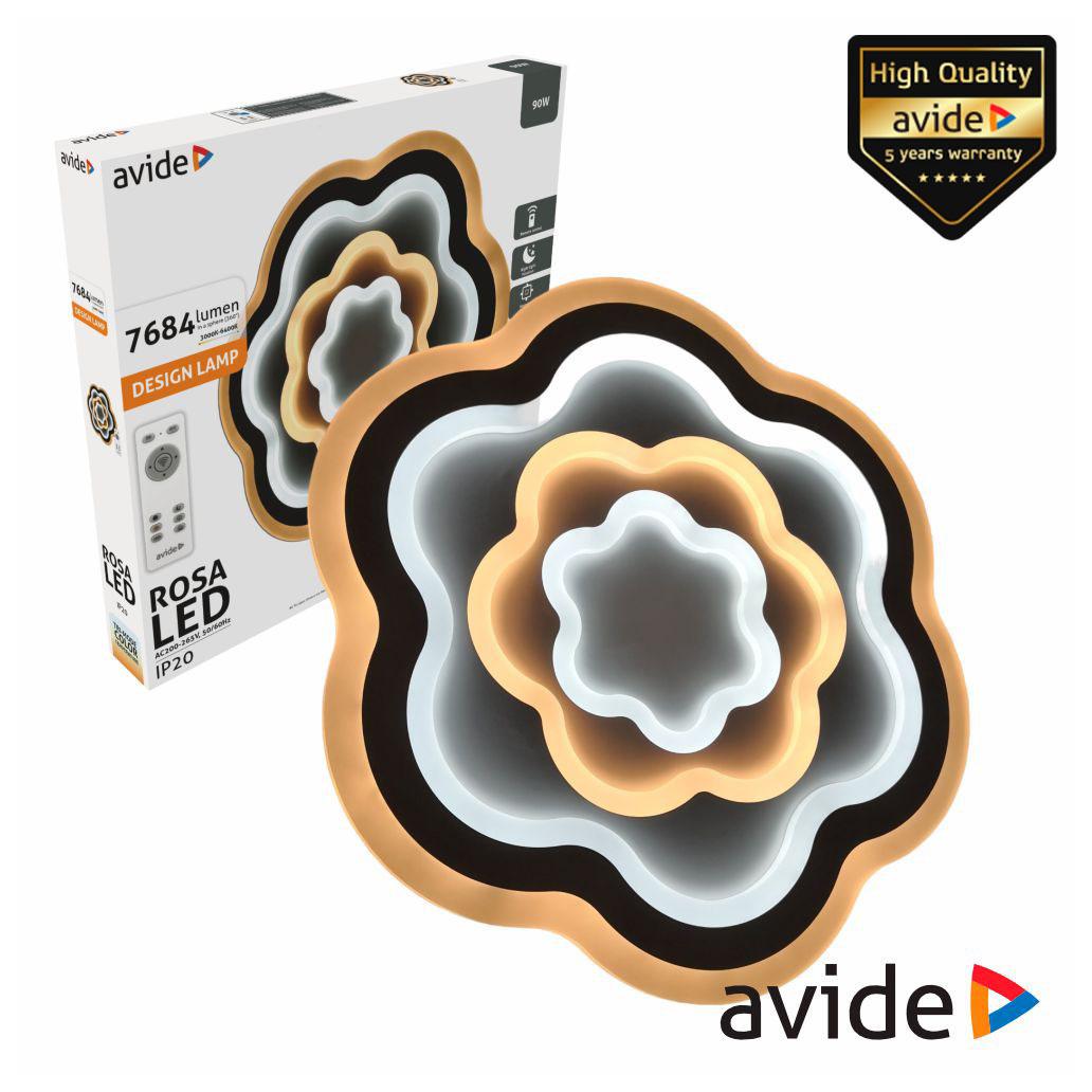 Candeeiro Teto/Parede LED 90W 3000K-4000K-6400K AVIDE