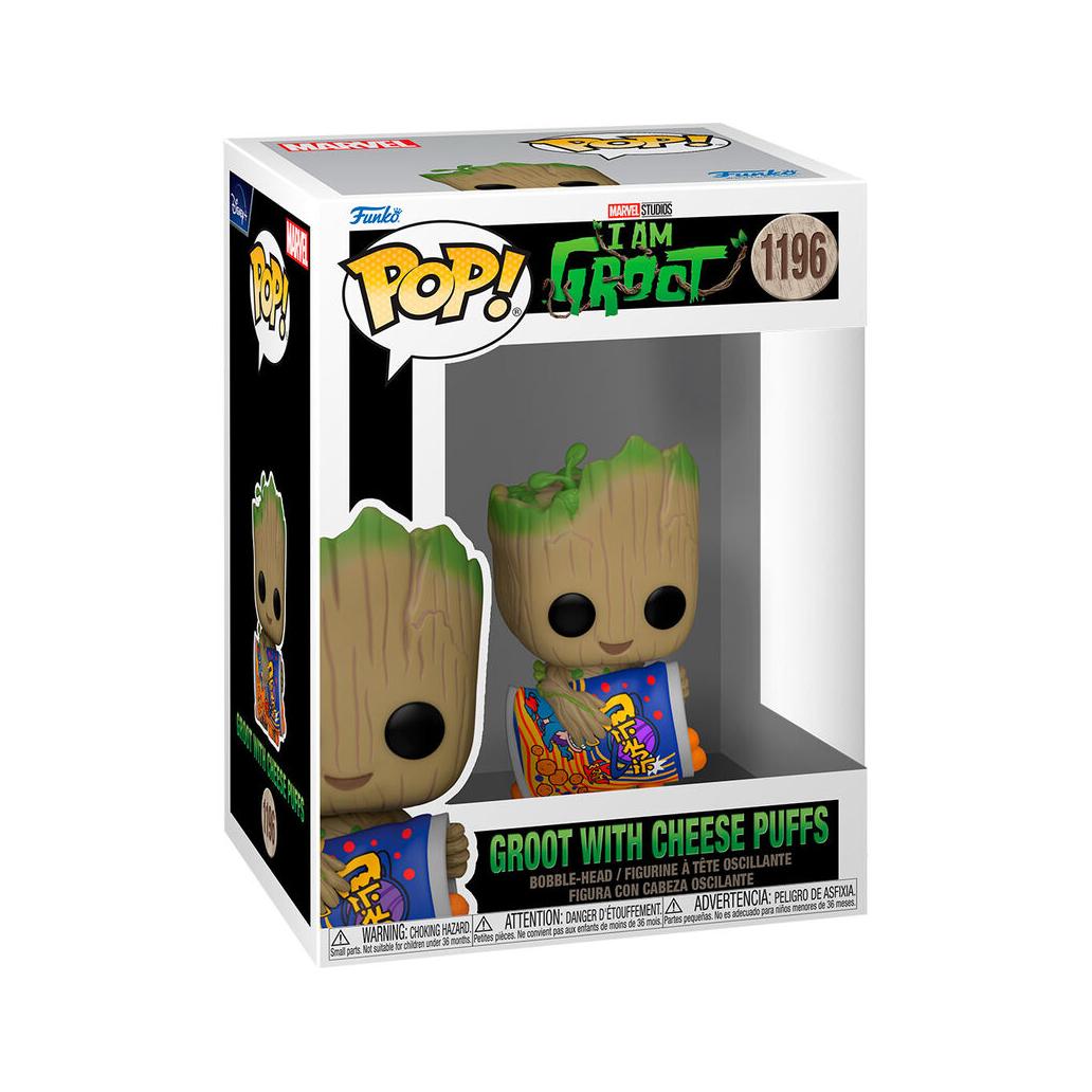 Figura Funko Pop Marvel I Am Groot - Groot With Cheese Puffs