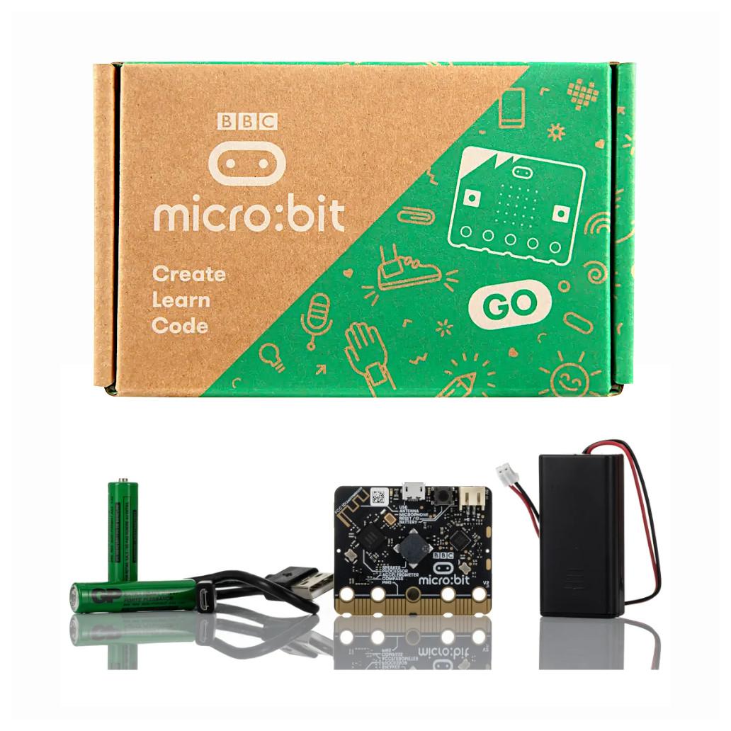 Kit Micro:Bit Go BBC V2.2  Placa Microbit / Pilhas / Suporte