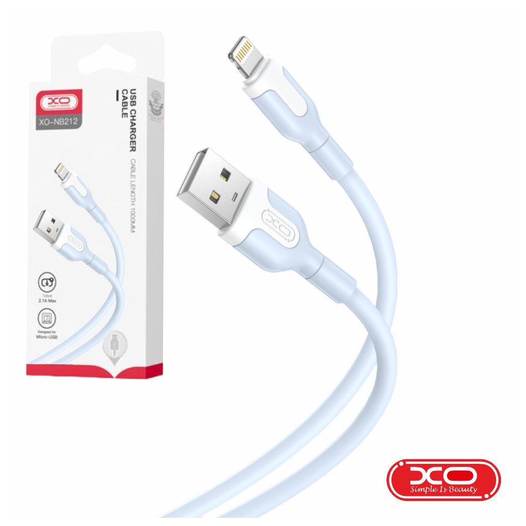 Cabo USB-A 2.0 Macho / Lightning 2.1A Azul 1m XO