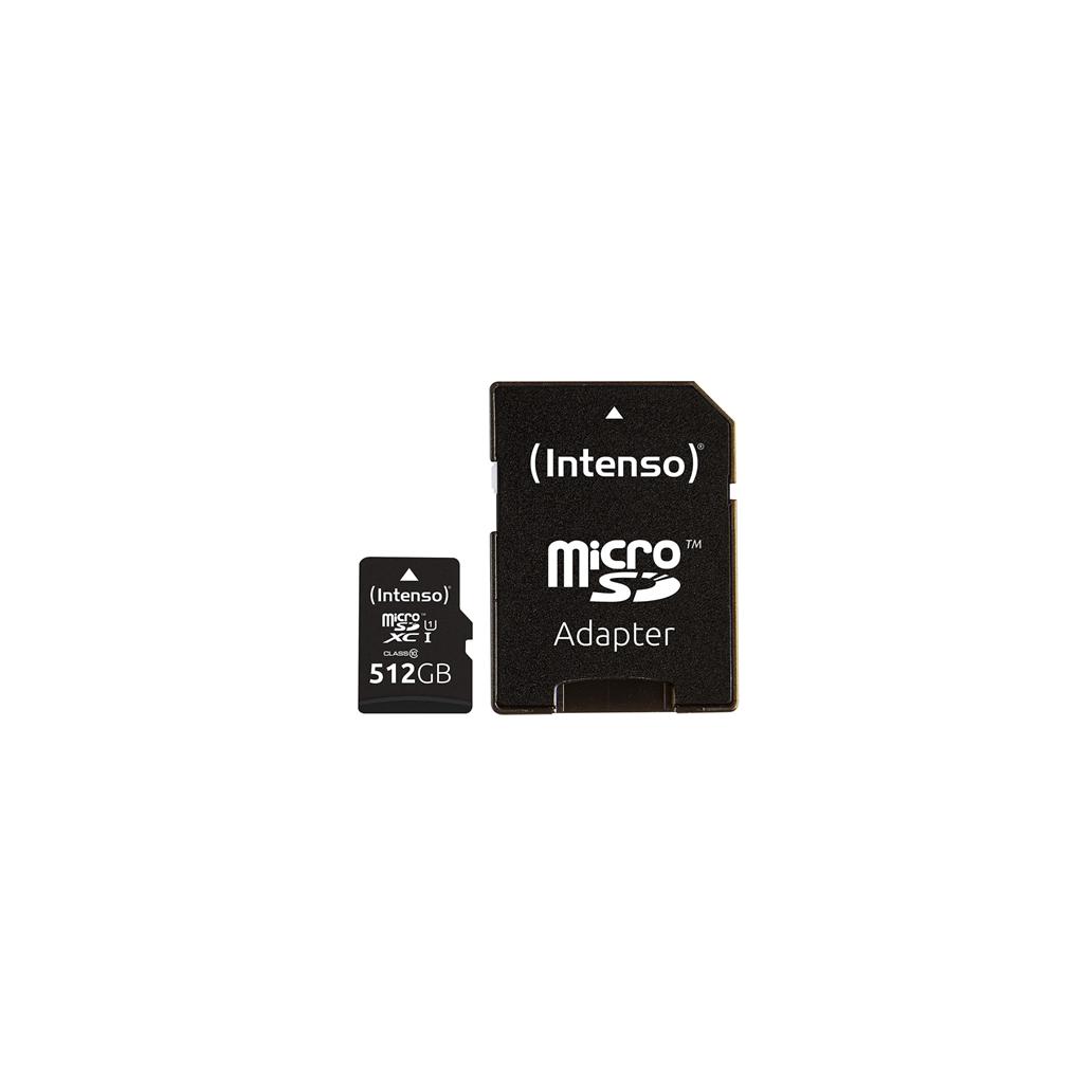 Cartão de Memória Micro SDXC Intenso 512GB c/ Adaptador
