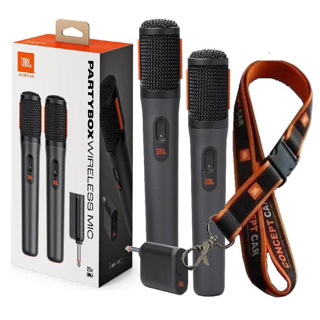 Kit 2 Microfones s/ Fios para JBL Partybox II Preta