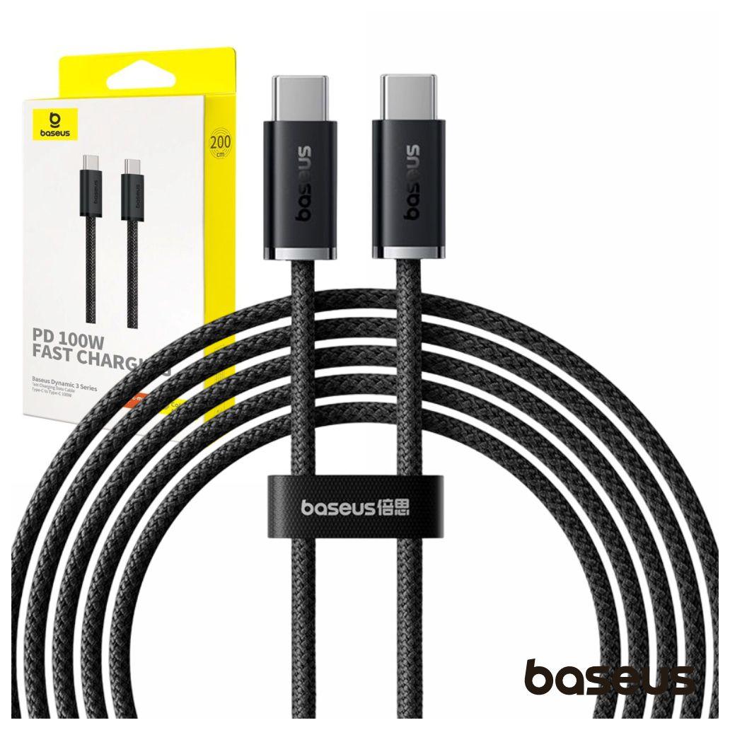 Cabo USB-C Macho P/ USB-C Macho 100W 2m Dynamic BASEUS