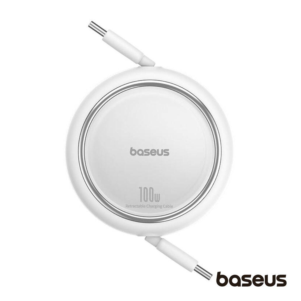 Cabo Retrátil USB-C P/ USB-C Macho PD 100W Branco BASEUS