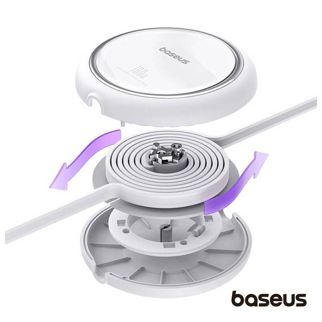 Cabo Retrátil USB-C P/ USB-C Macho PD 100W Branco BASEUS