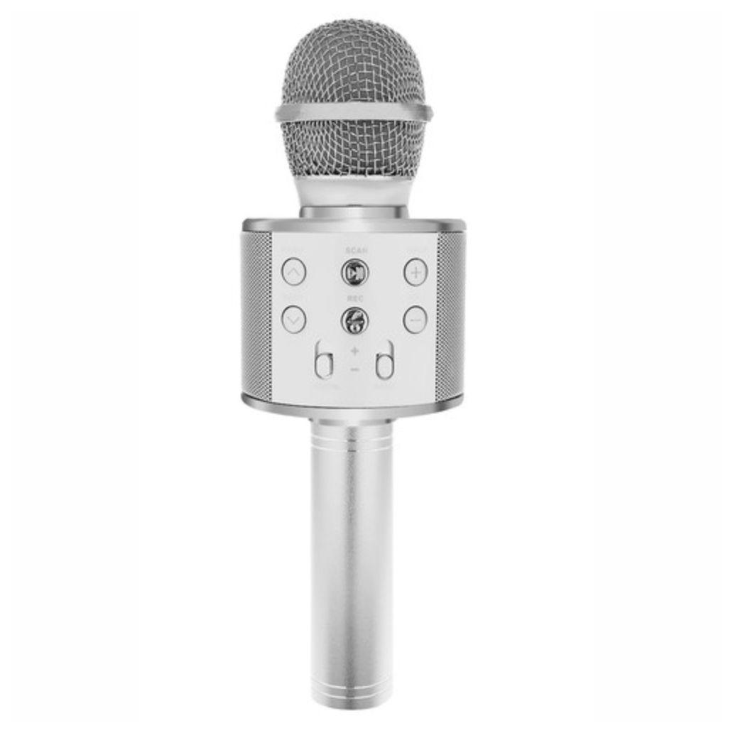 Microfone S/ Fios C/ Coluna Bluetooth Cinzento