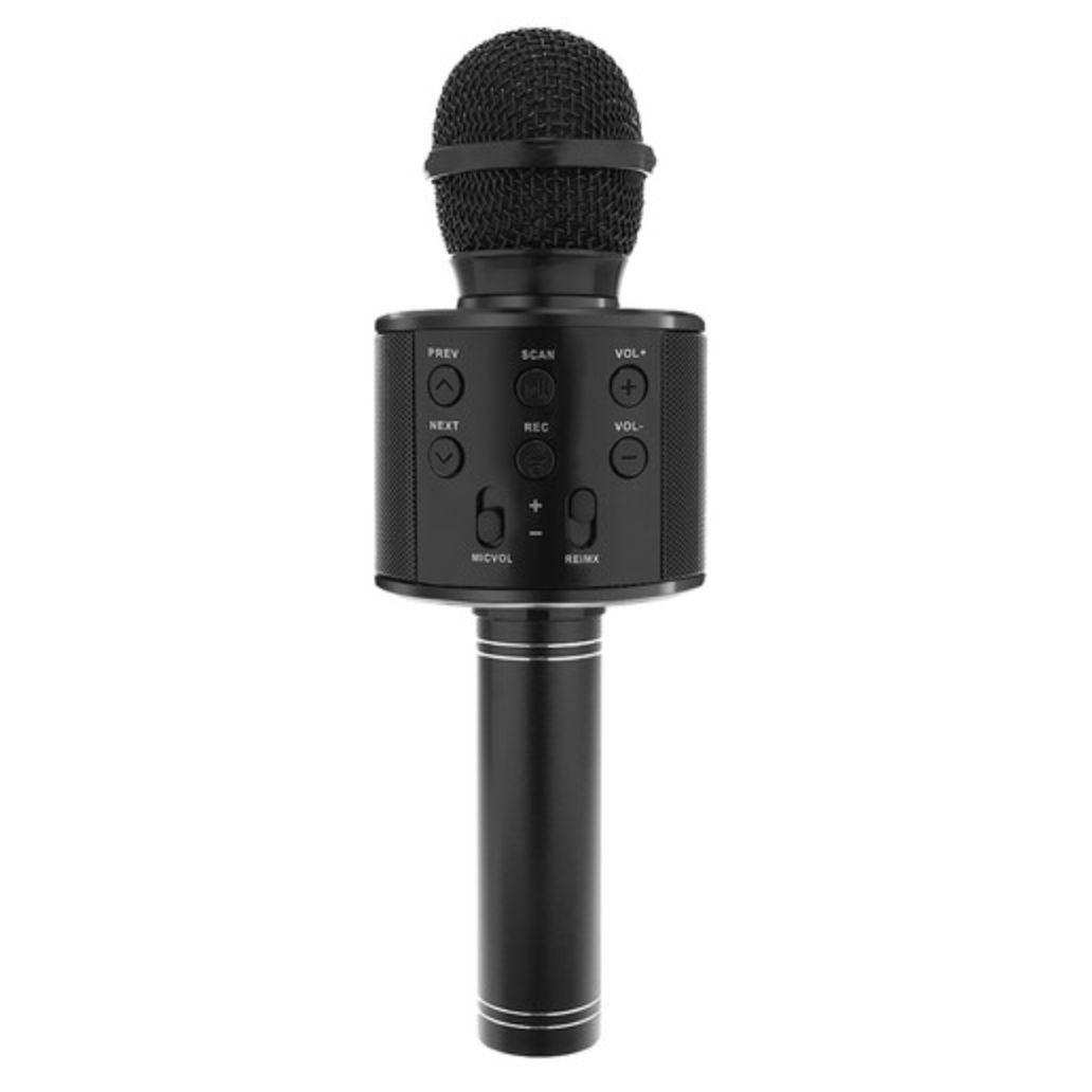 Microfone S/ Fios C/ Coluna Bluetooth Preto