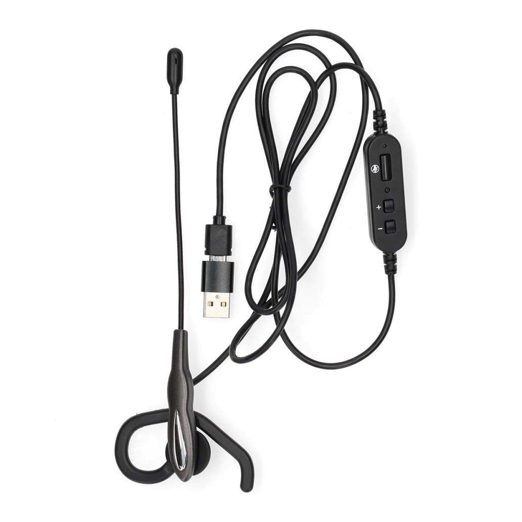 Microfone Headset USB-A / USB-C P/ PC e Smartphone