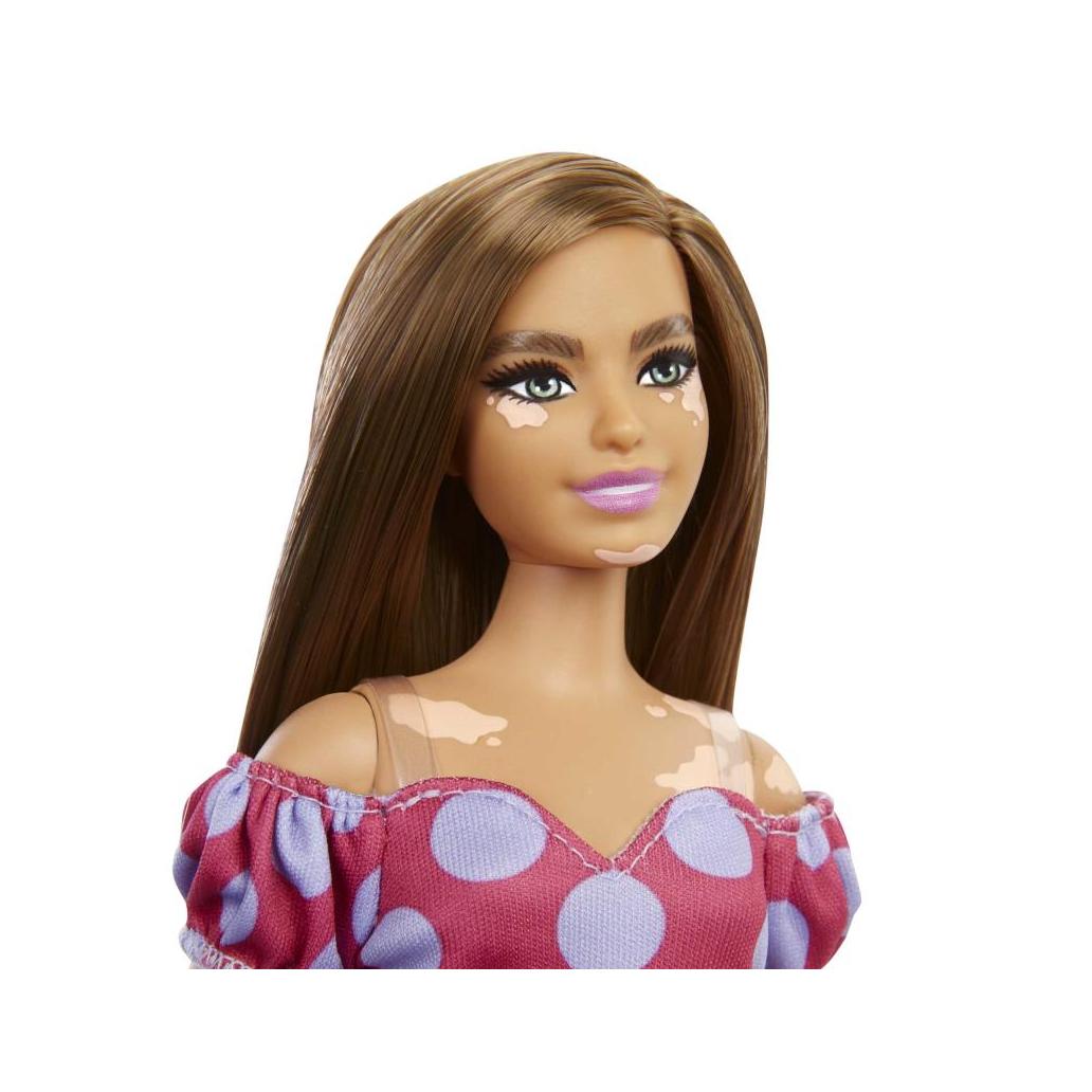 Barbie Fashionista Curvy Vitiligo Vestido Com Bolas