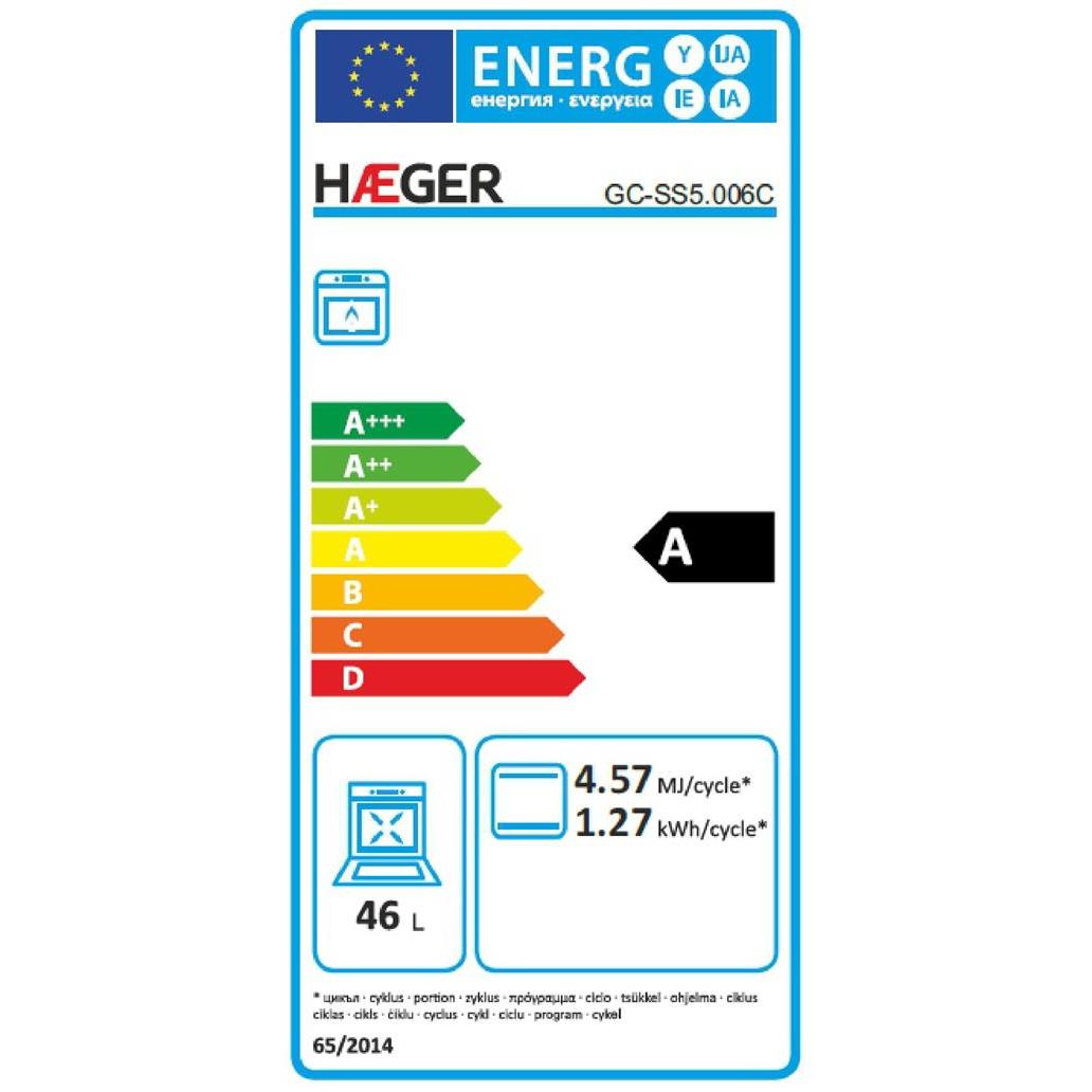 Fogão Haeger 50x50 Cinzento Gcss5006c