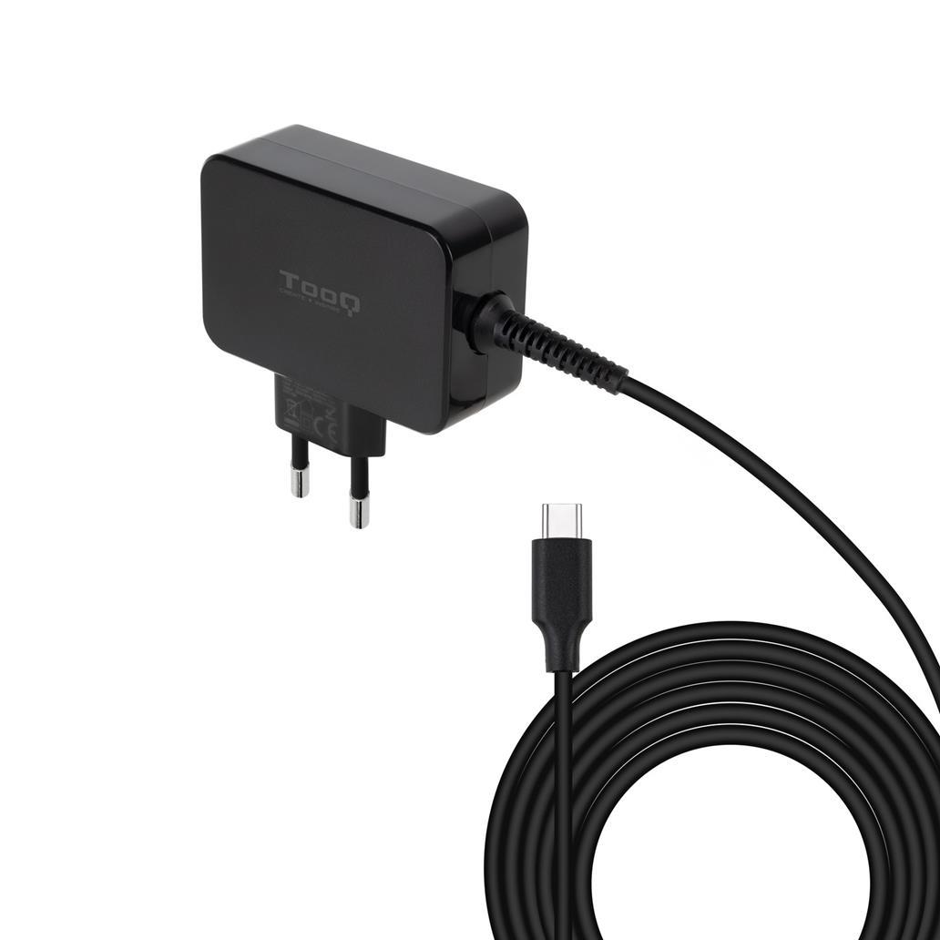 Carregador para portátil 65w tooq gan usb-c pd preto tqlc-us