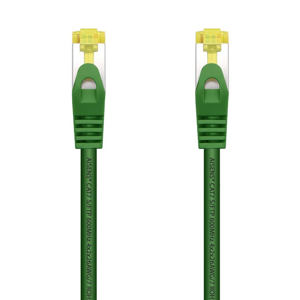 Cabo rede rj45 lszh cat.7 sftp awg26 verde 0,