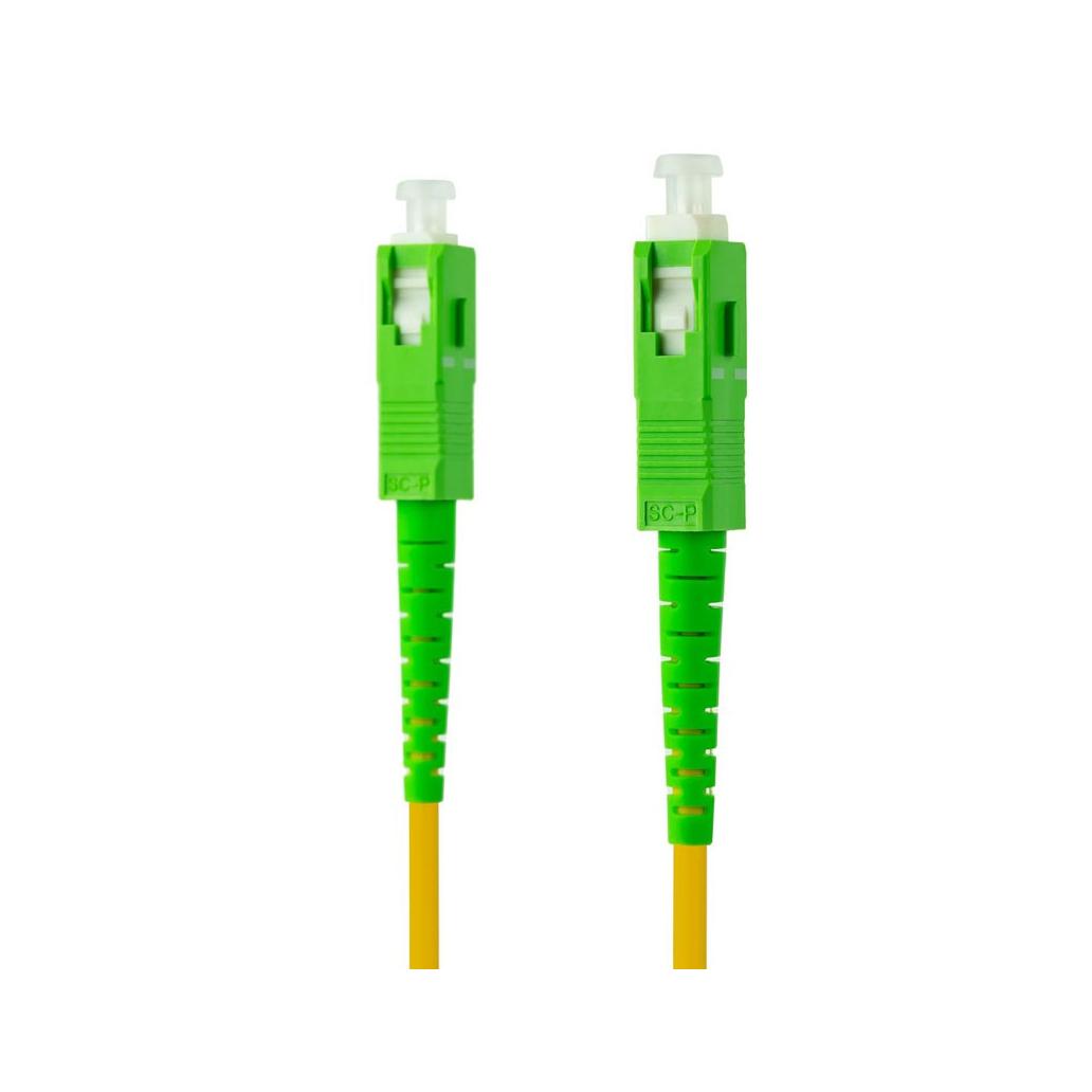 Sc/apc-sc/apc cabo de fibra óptica monomodo lszh amarelo.5m