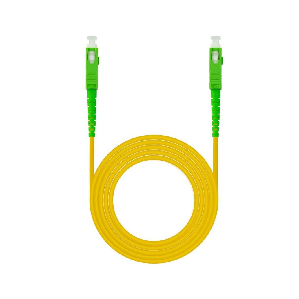 Sc/apc-sc/apc cabo de fibra óptica monomodo lszh amarelo.3m