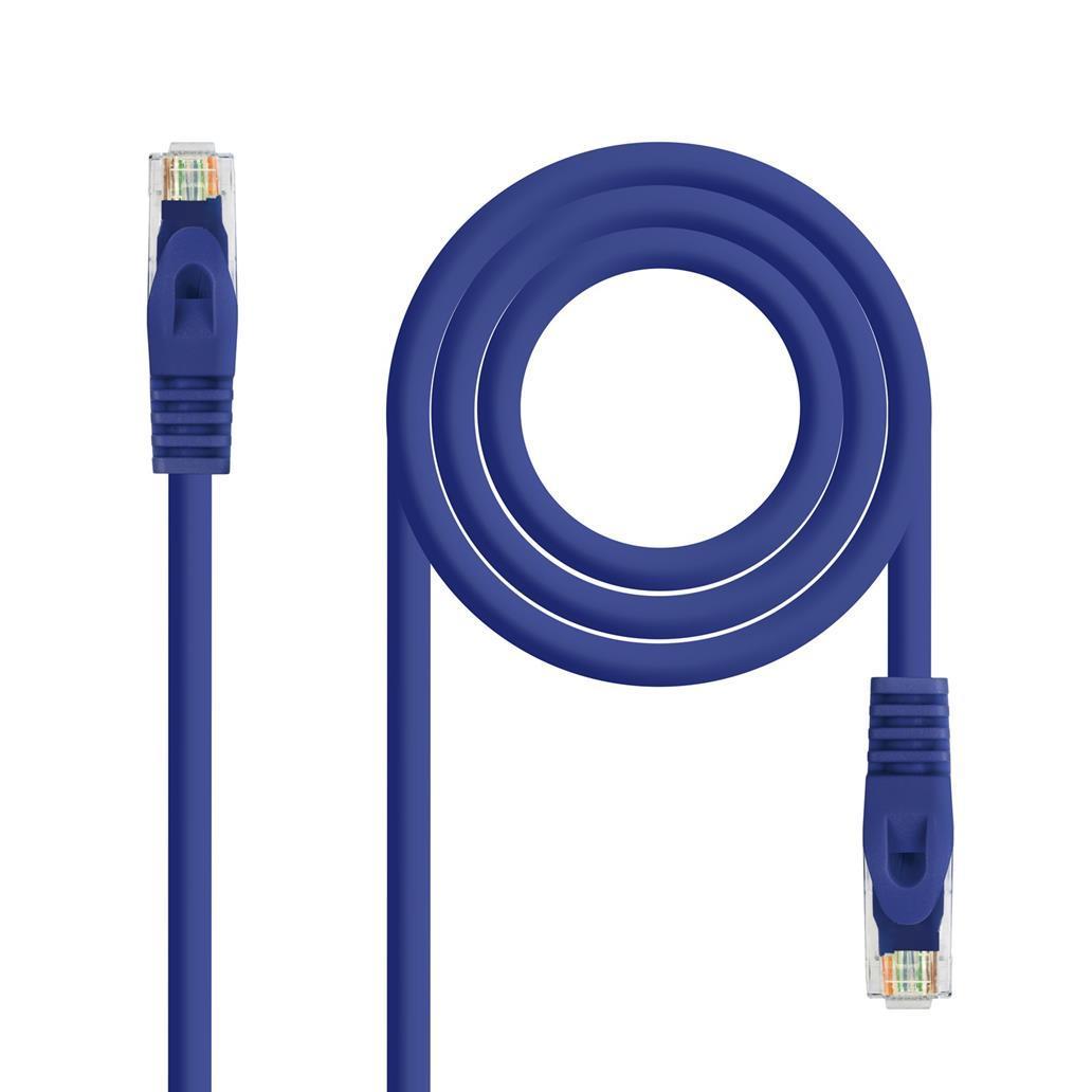 Cabo rede rj45 lszh cat.6a utp awg24 azul 1 m