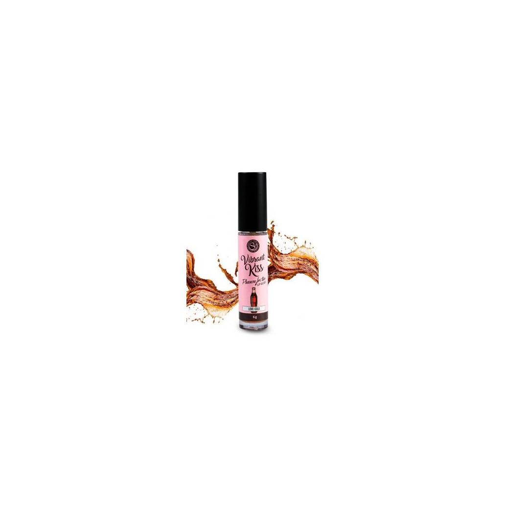 Brilho labial vibrant kiss love sabor cola