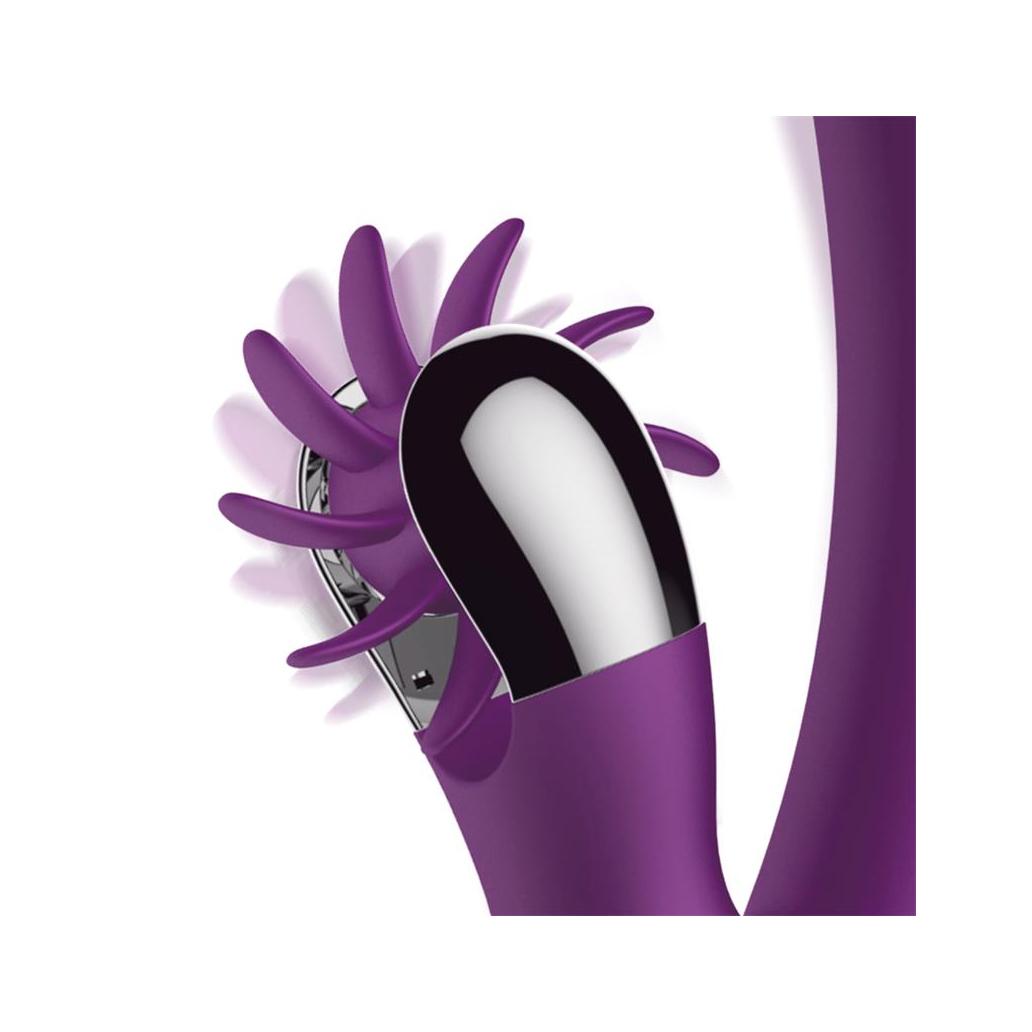 Vibrador com movimento de dois dedos e roda estimulante