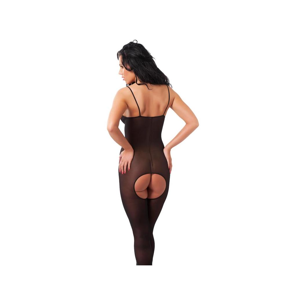 Rimba amorable catsuit semi transparenet color negro talla ú