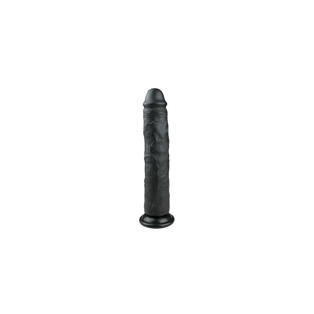 Dildo realista preto 28,5 cm