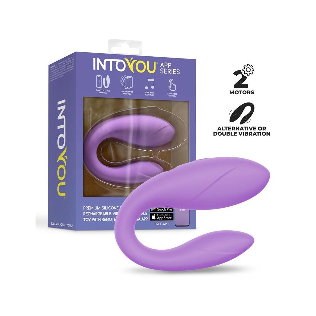 Brinquedo para casal com app de silicone flexível lavanda co