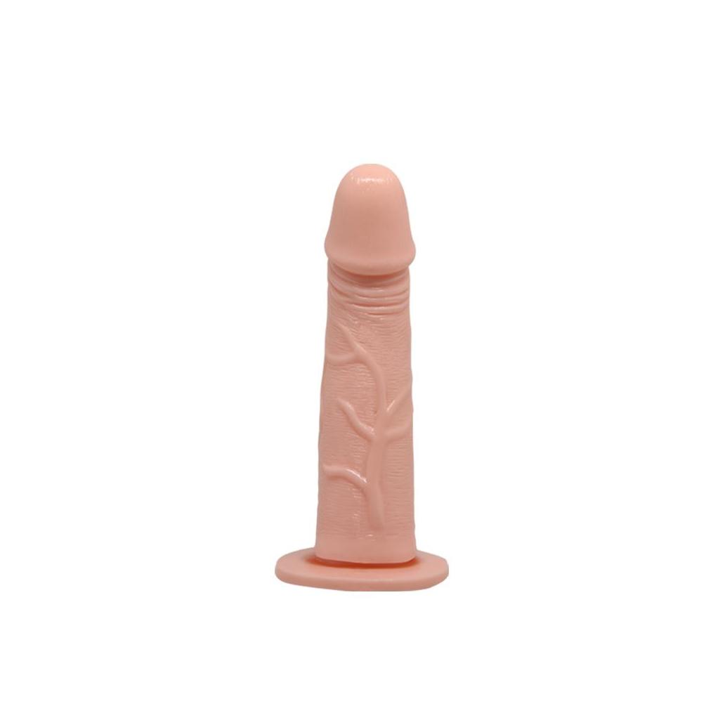 Arnês dançante com dildo vibratório natural 15 cm