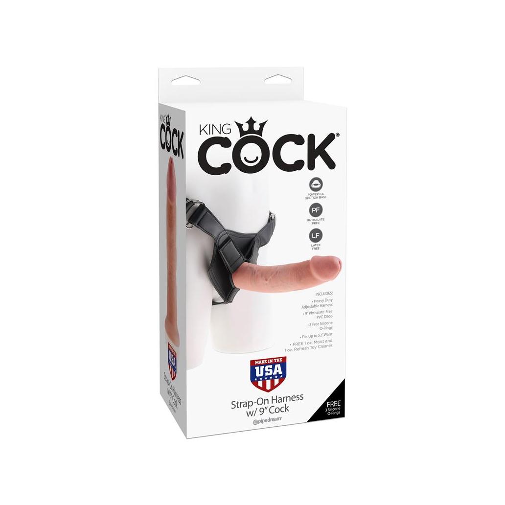 Arnês ajustável com dildo 9 cor natural