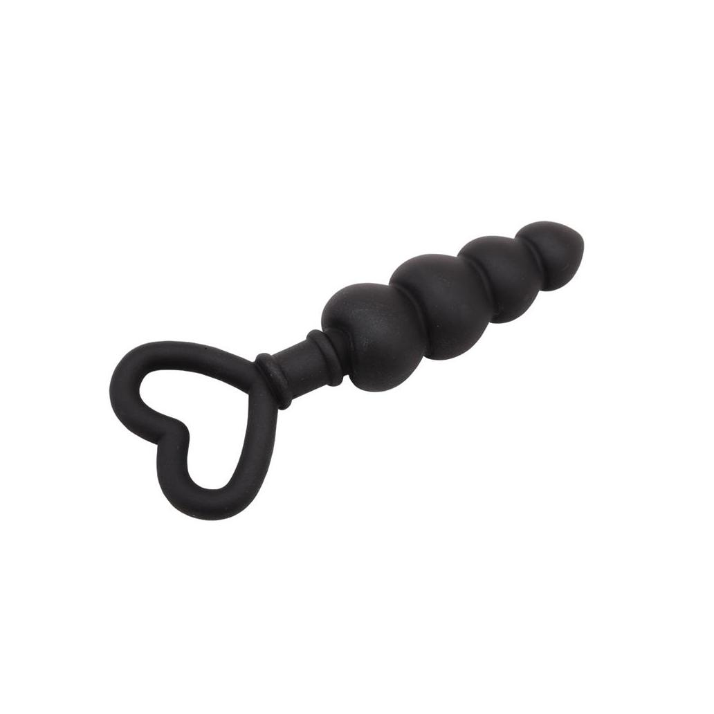 Mini cadena anal 15,6 x 3,4 cm silicona negro