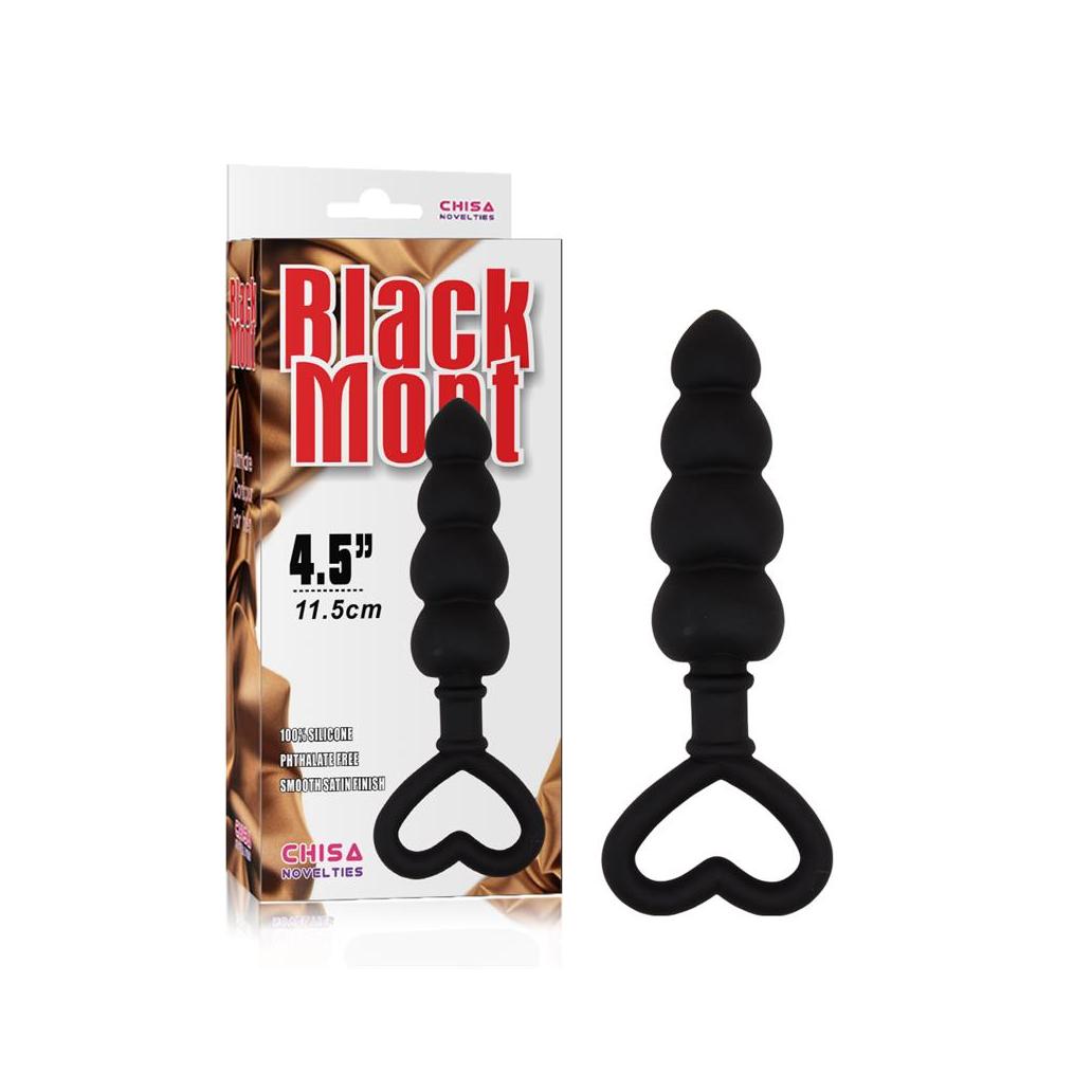 Mini cadena anal 15,6 x 3,4 cm silicona negro