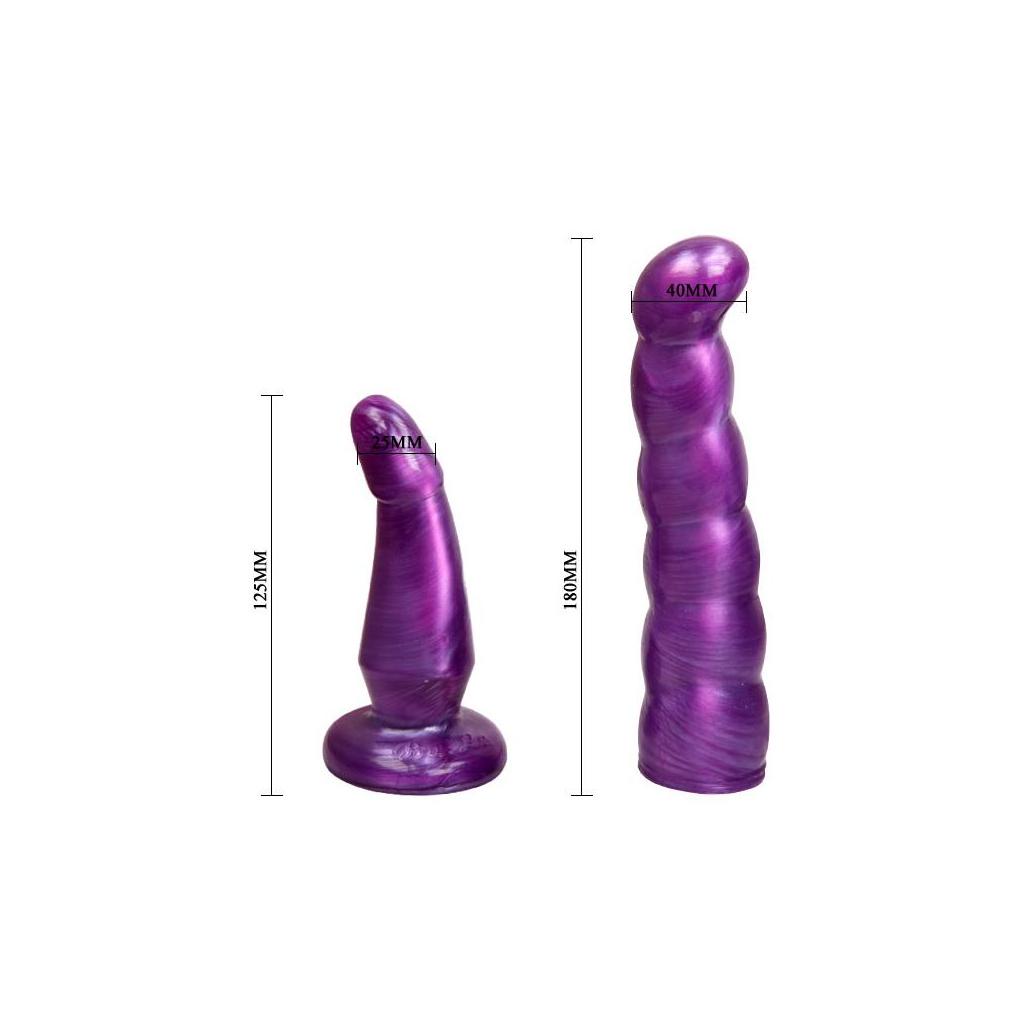 Arnês de dupla penetração cor púrpura