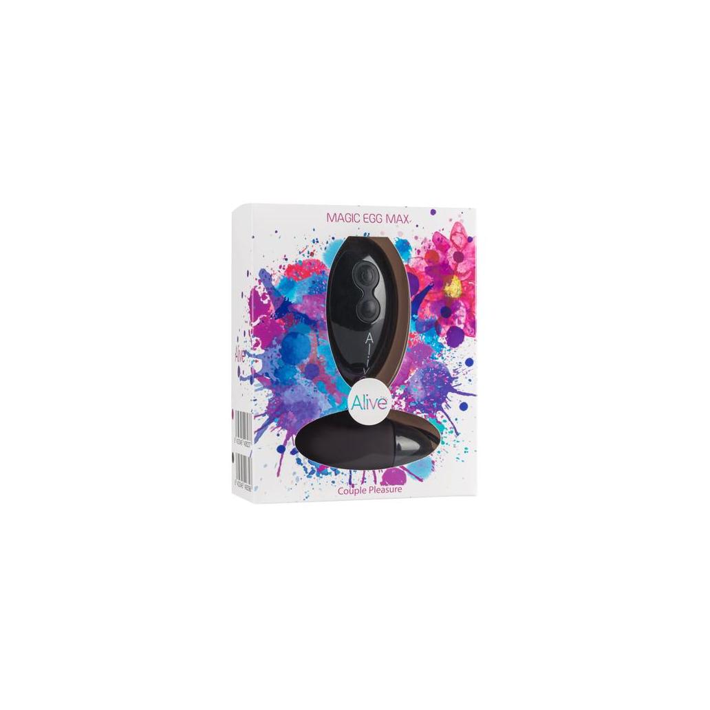 Magic egg max ovo vibratório silicone preto 8,5 cm