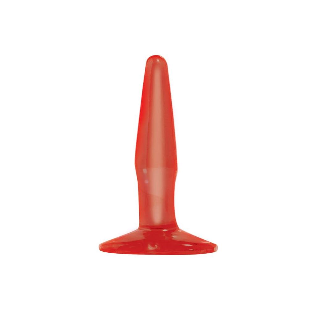 Basix rubber works mini butt plug - cor rojo