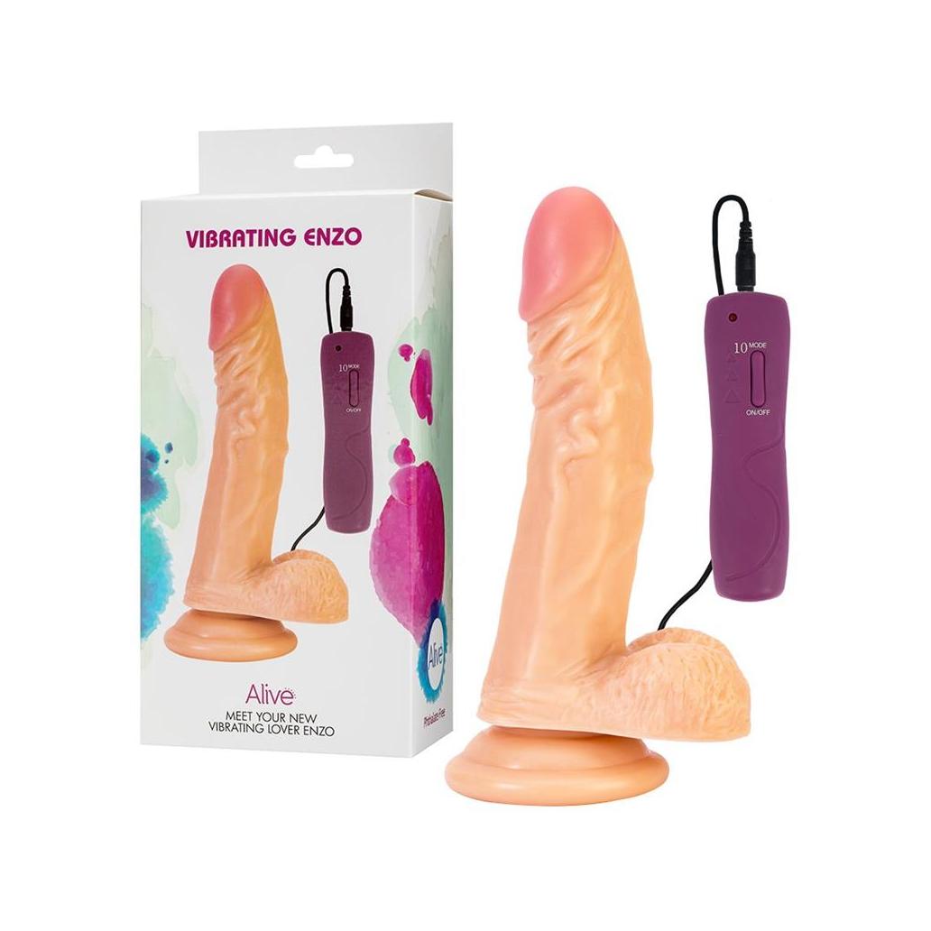 Vibrador com controlo remoto enzo 17 cm