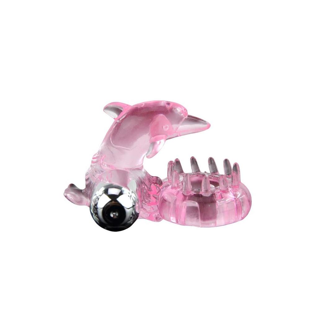 Anillo vibrador love dolphig ring rosa