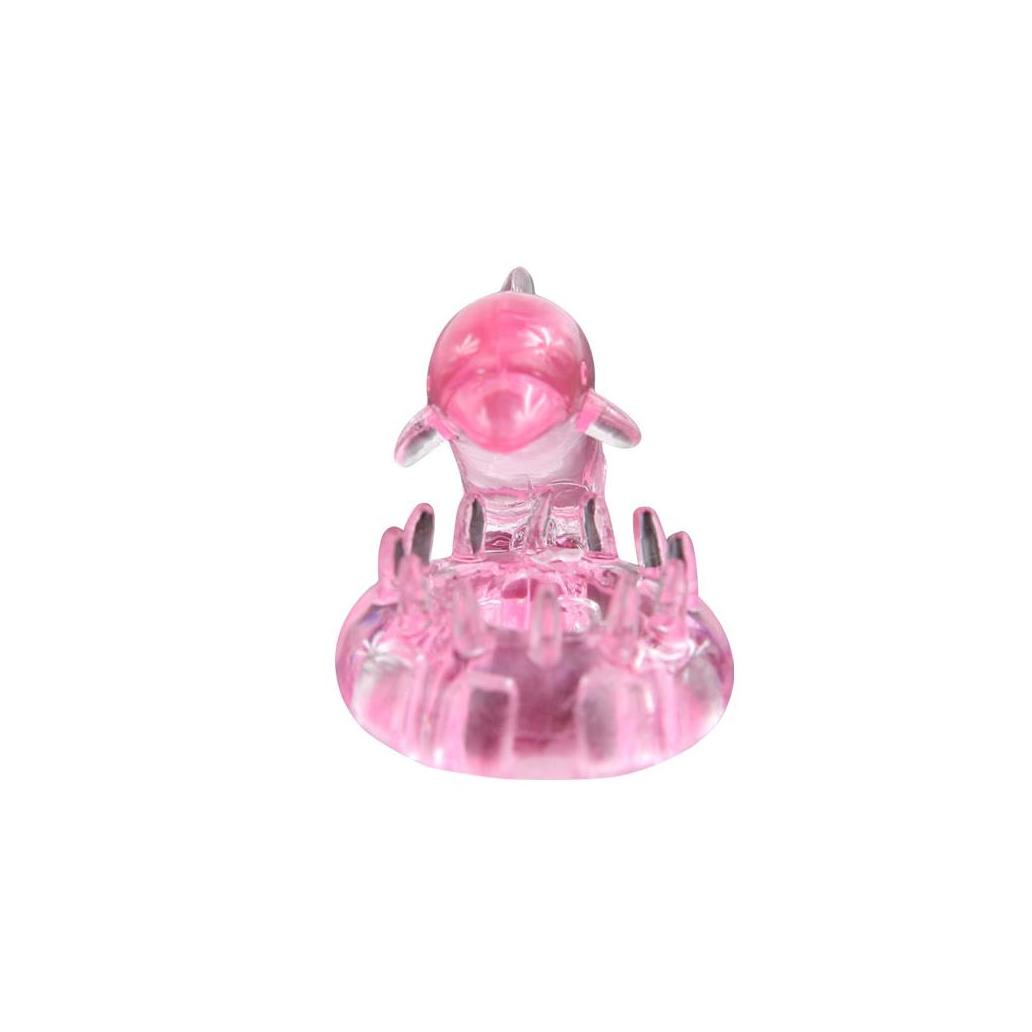 Anillo vibrador love dolphig ring rosa