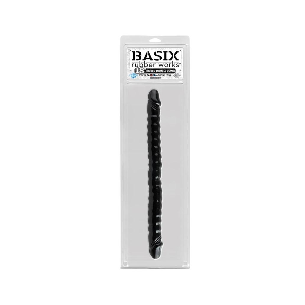 Basix rubber works 45,7 cm doble verga - cor negro