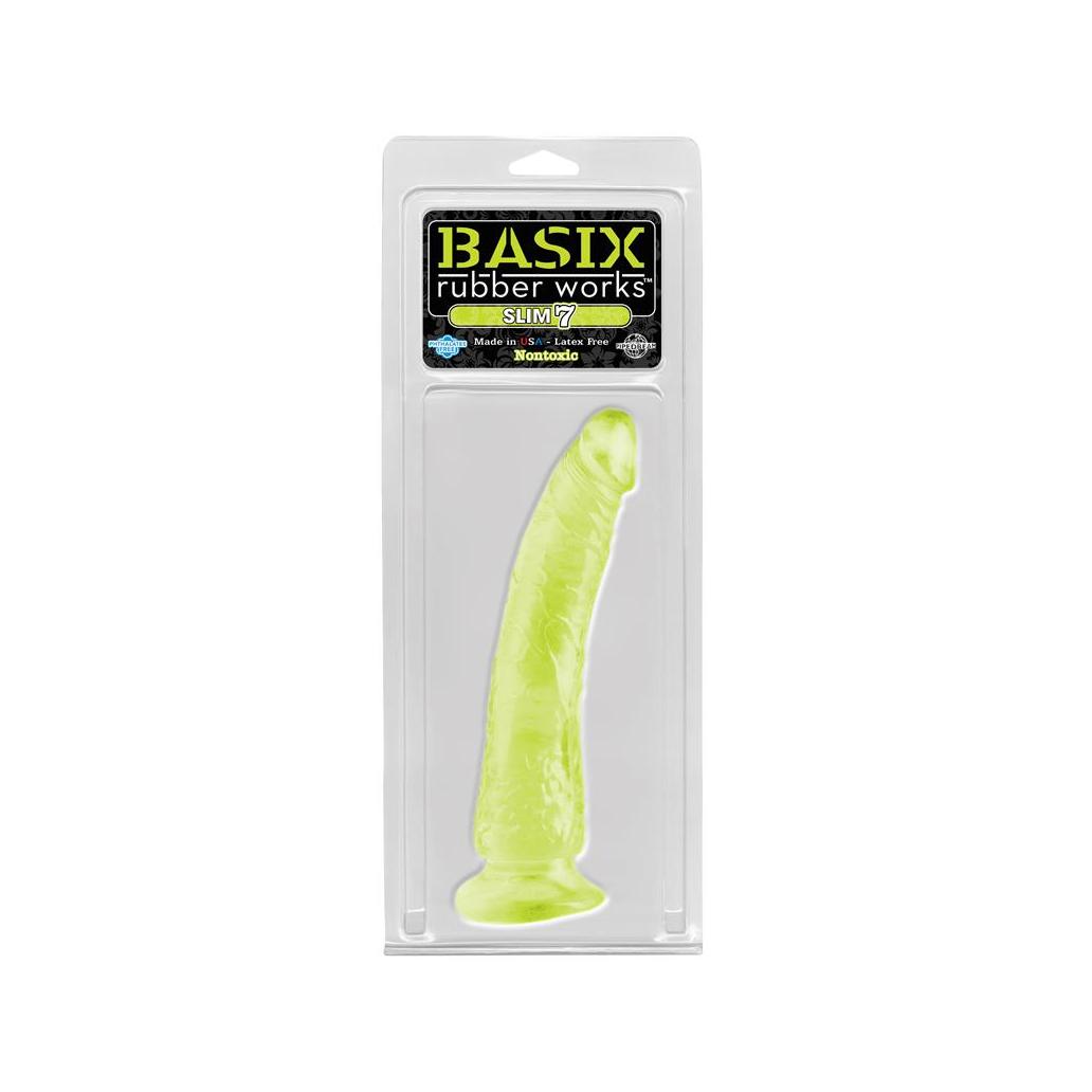 Basix rubber works slim 17,78 cm com ventosa - cor fosforesc