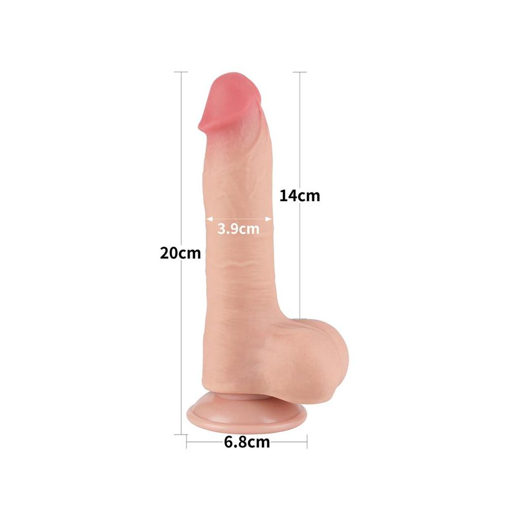 Dildo de couro deslizante de camada dupla 8