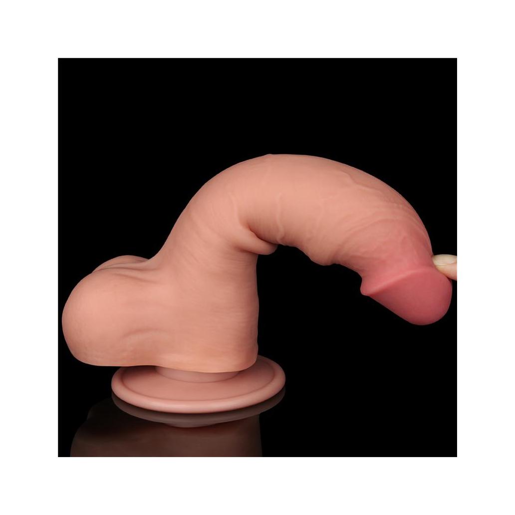 Dildo de couro deslizante de camada dupla 8