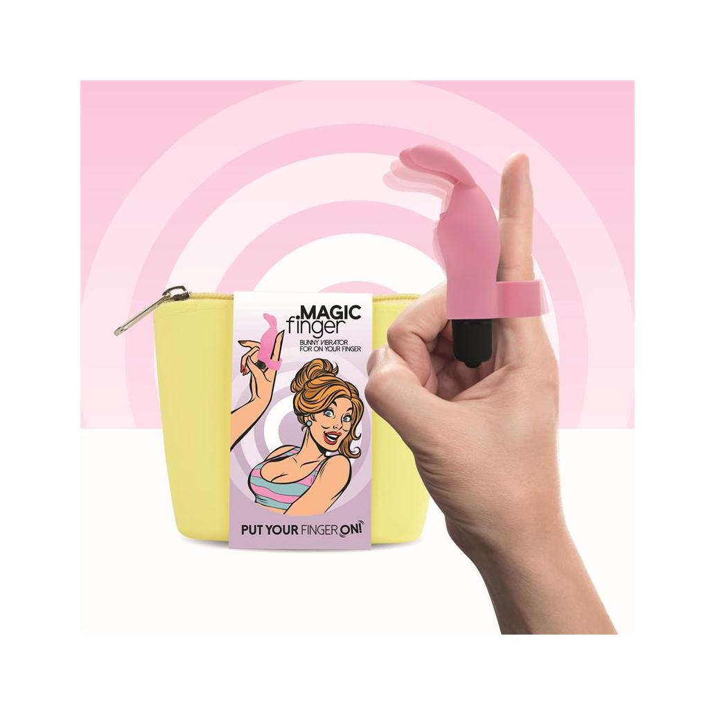 Vibrador de dedo magic finger rosa