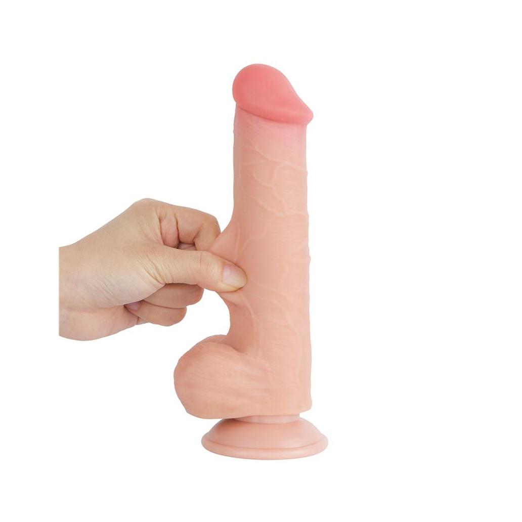 Dildo de couro deslizante de camada dupla 8