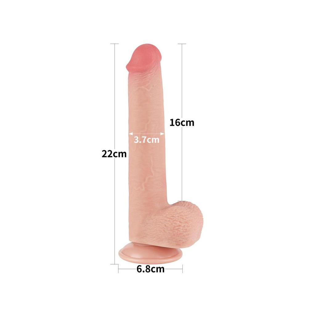 Dildo dual density piel deslizante 9