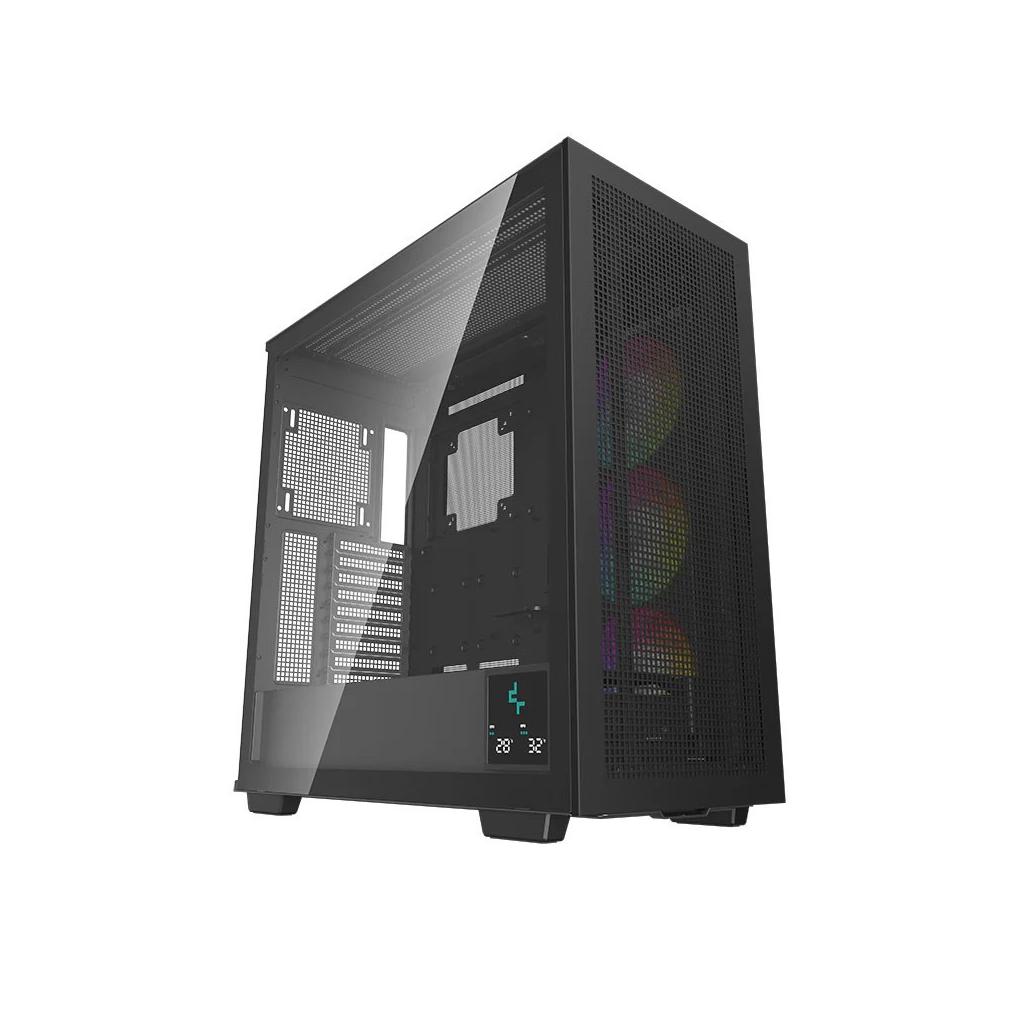 Caixa atx semitorre deepcool morpheus cristal temp preto r-m