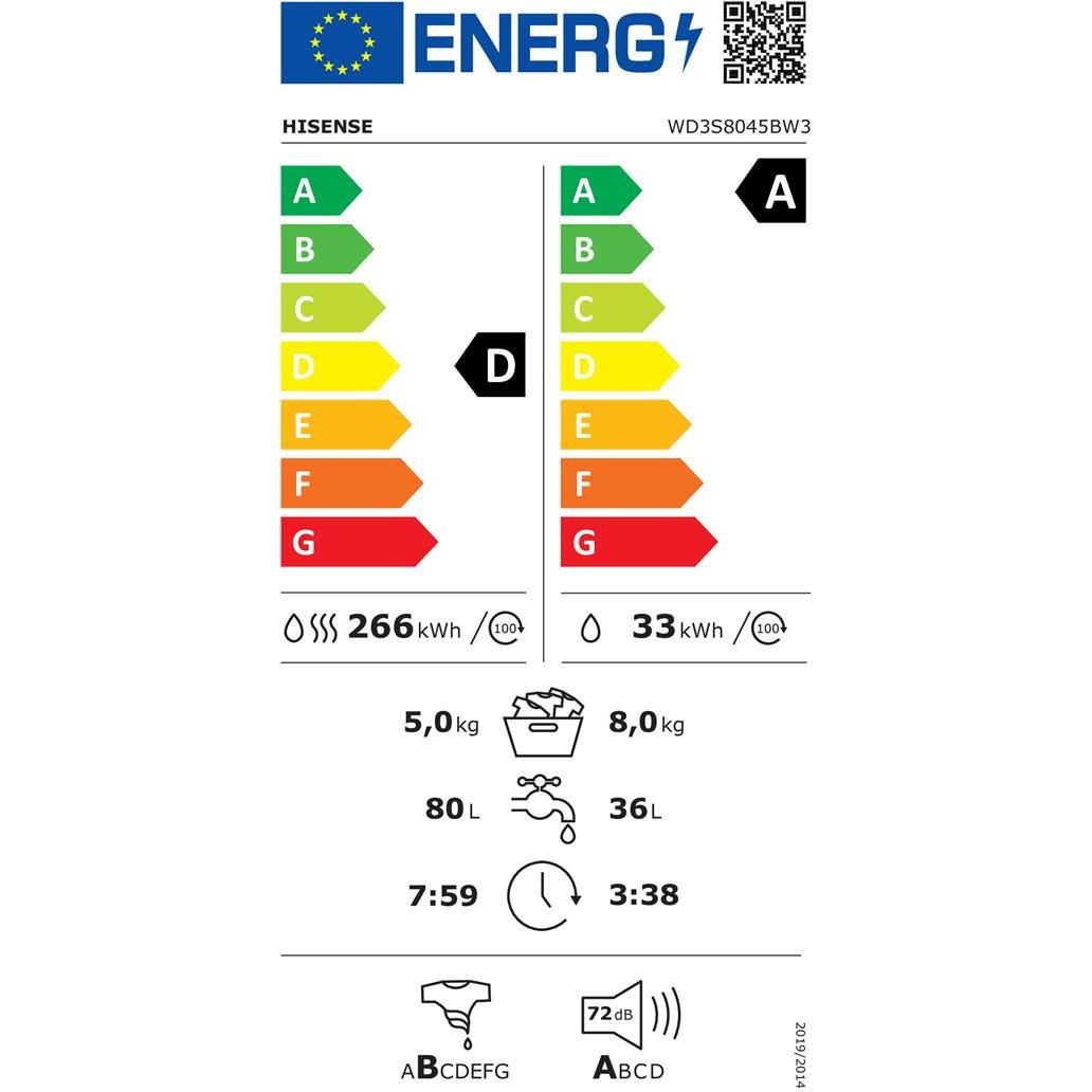 Mlsr hisense 1400r.8+5kg. -wd3s8045bw3
