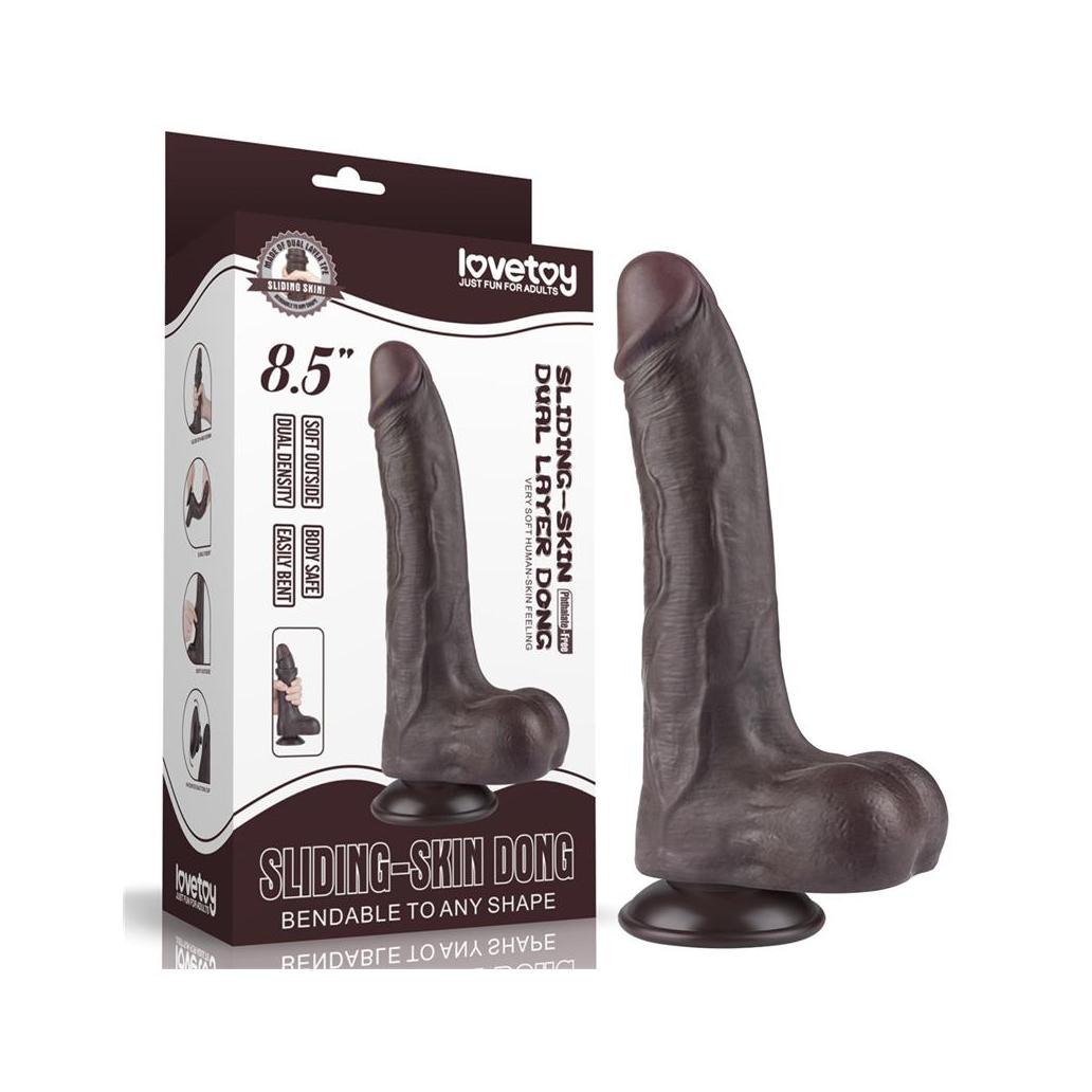 Dildo dual density piel deslizante 8.5