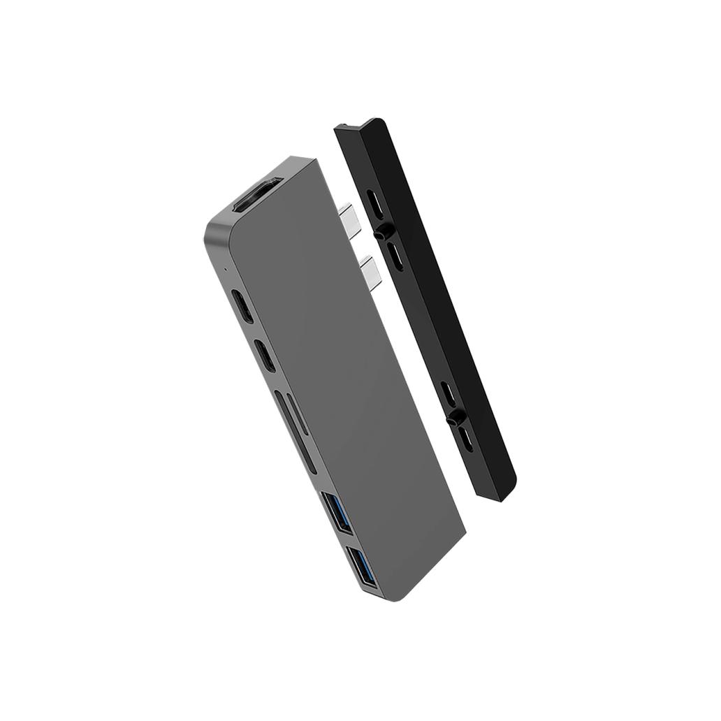 Hub hyperdrive duo 7 e 2 usb-c macbook pro cinzento
