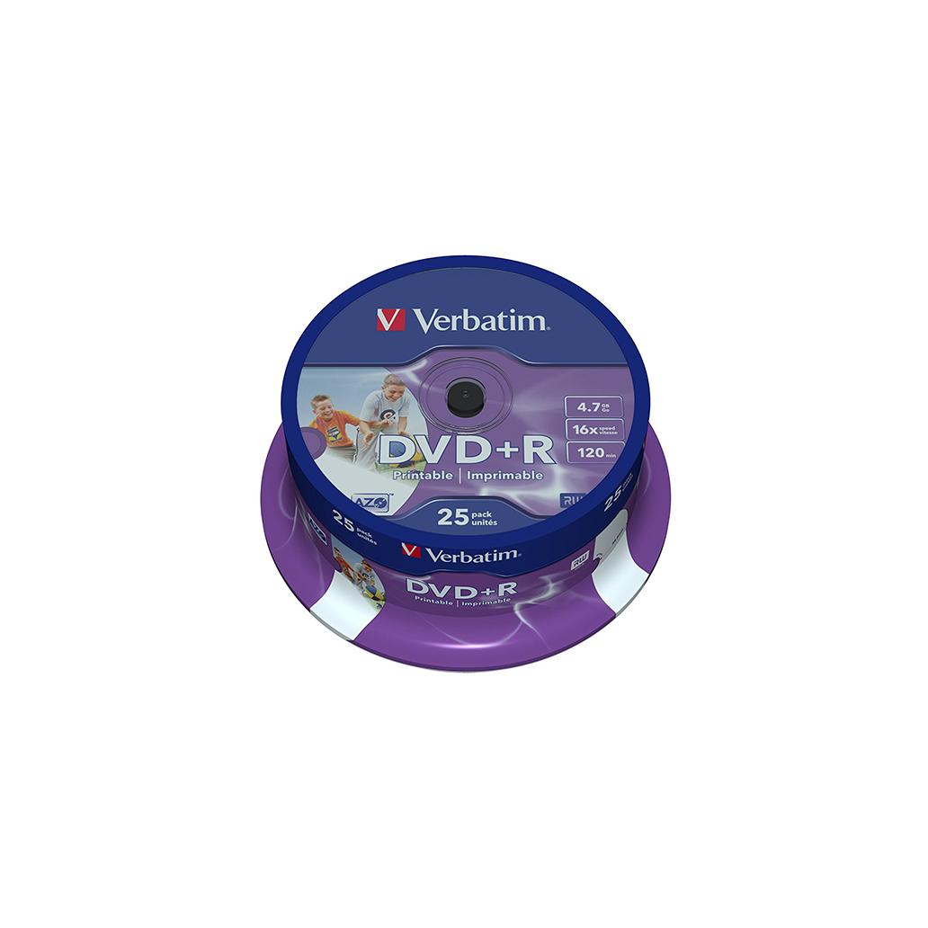 Verbatim dvd+r 16x 4.7gb 120min matt silver bobine (cake)