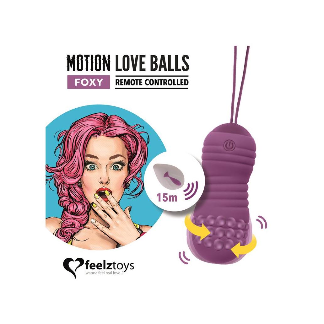 Huevo vibrador motion love balls com controlo remoto foxy pú